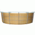 12' Maple Veneer Reception Desk with Glass Top FREE FREIGHT